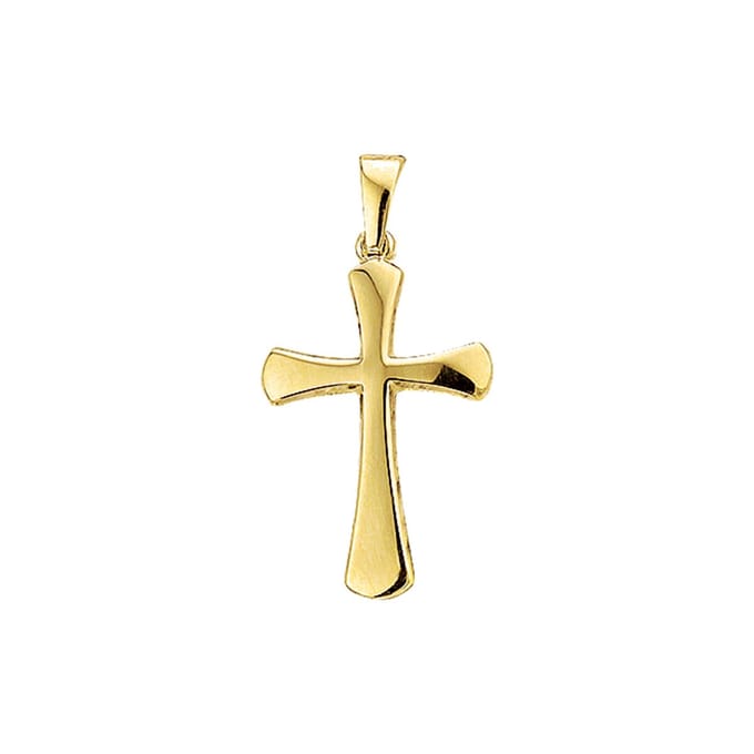 The Jewelry Collection Hanger Kruis - Geelgoud (14 Krt.)