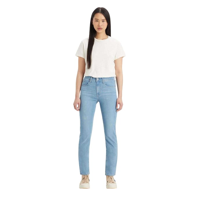 Levis Damesjeans 724 Rio Fate met hoge taille en recht model (Denim)