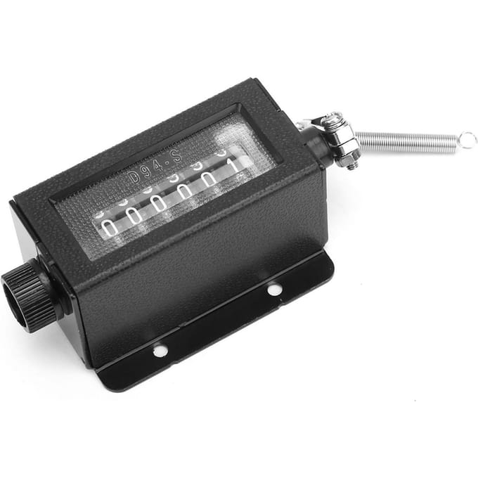 D94‑S 0‑999999 6 Cijfers Pons Teller Resetbare Mechanische Trekker Teller gray