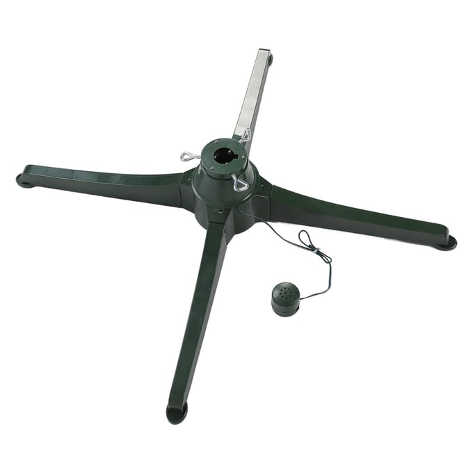 360 Graden Draaibare Kerstboomstandaard Verstelbare Muzikale Rollende Boomhouder voor 1,25 inch Stam UK Plug black