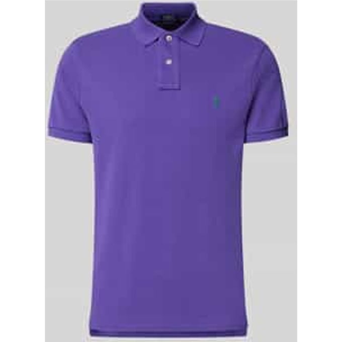 Custom slim fit poloshirt van puur katoen