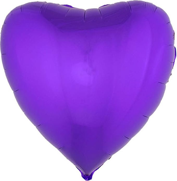 ESPA - Paarse hart folie ballon 45 cm