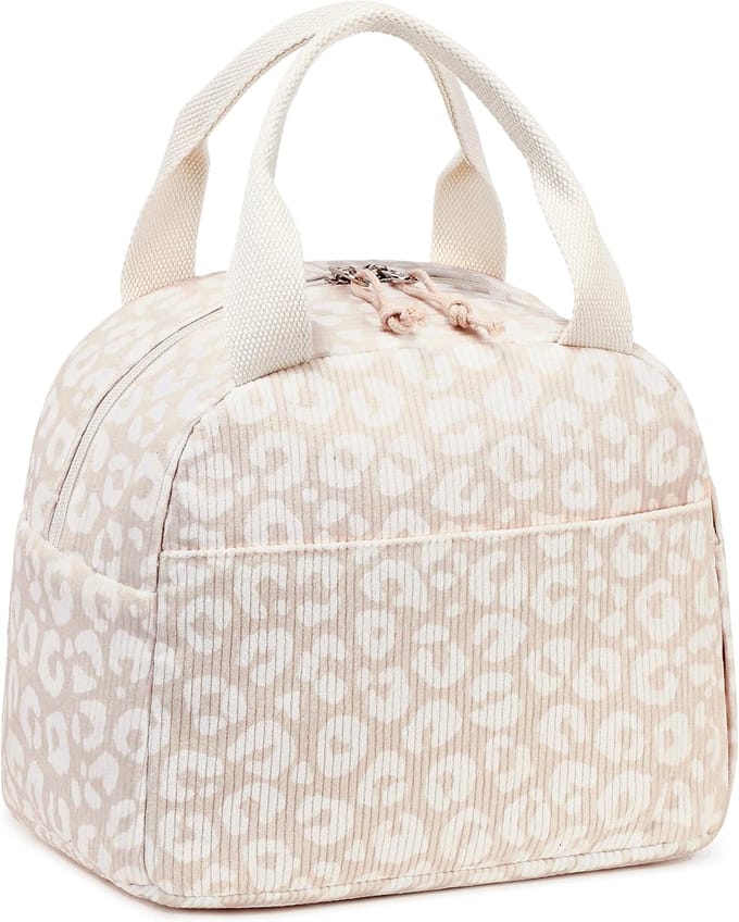 Isolatie Lunchbox voor Dames - Herbruikbare Lunchtas in Corduroy met Grote Capaciteit