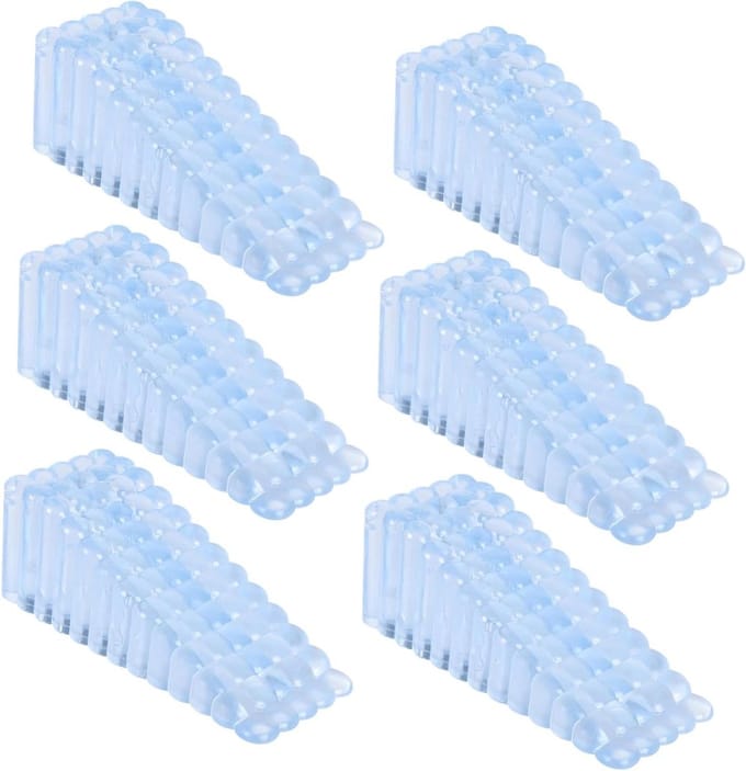 Deurstop Set - Vloer Stopper - Deuren Vastzetten - Antislip Bodem - 6 Stuks - Transparant