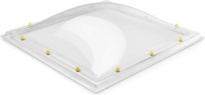 Skylux acrylaat lichtkoepel enkelwandig - helder 2000 x 2000 mm