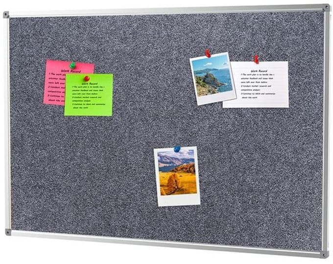 IVOL Prikbord Vilt 90 x 120 cm - Grijs