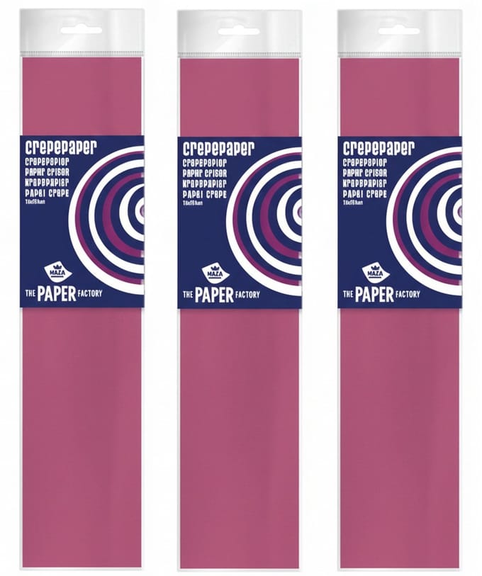 6x Crepe papier - cyclaam - 250 x 50 cm - Knutselen met papier - Knutselspullen