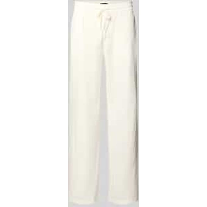 regular fit broek van mix van katoen en linnen model 'barton'