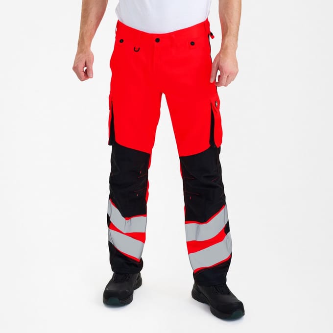 Engel Safety Light werkbroek 2545-319 - Hi-vis Red / Black - 48