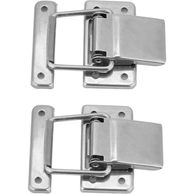 2 stuks Roestvrij Staal Hardware Kast Kist Veerbelaste Vergrendeling Knevel Sluiting