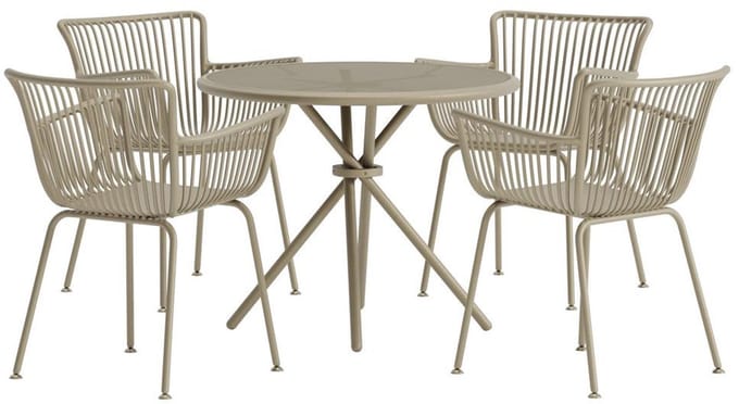 Svea - Joey ronde loungeset 5 pcs - beige/beige