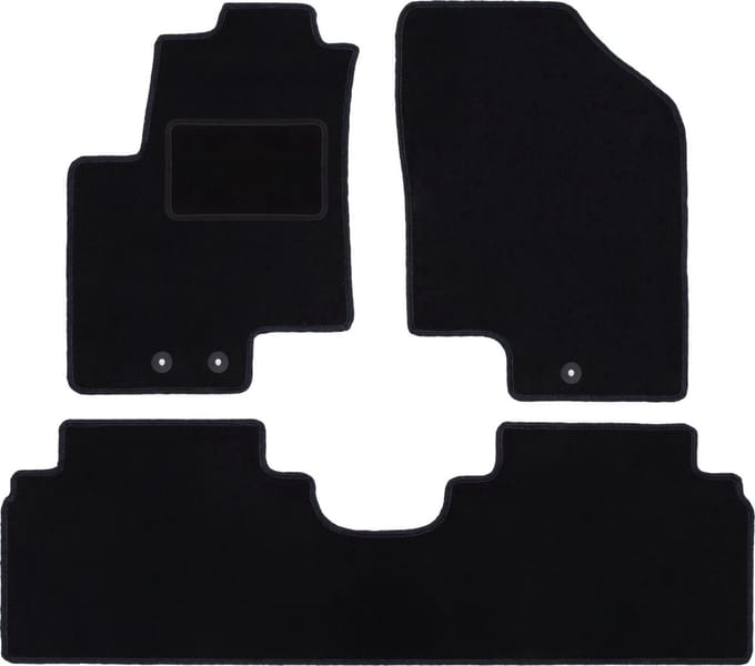 Zwarte veloursmatten voor: Kia Venga minivan (2009-2017)