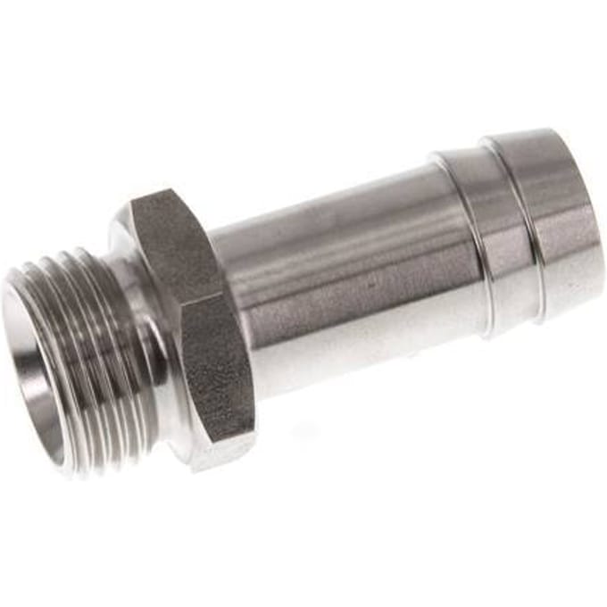 G 3/8'' Buitendraad x 13mm RVS Slangpilaar 40 Bar