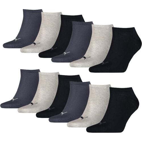 Puma Sneakersokken Plain 12-pack Navy / Grey / Nightshadow Blue-43/46
