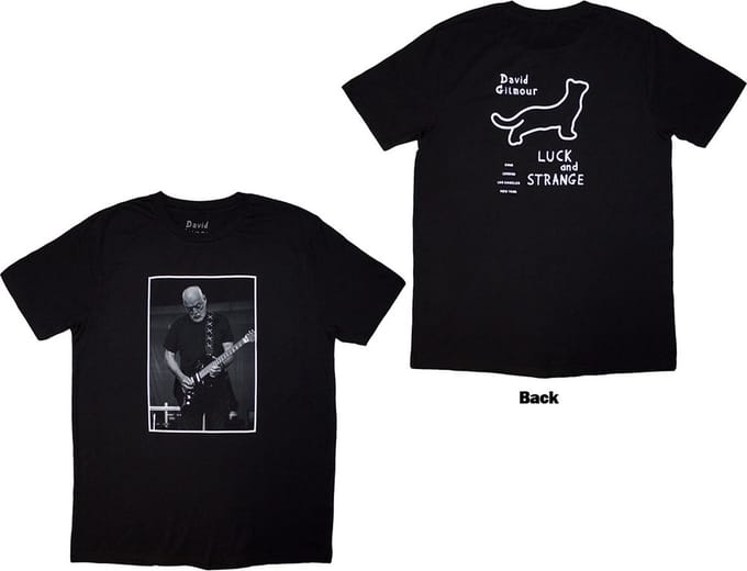 David Gilmour - Luck & Strange Black Cat Strat Heren T-shirt - M - Zwart