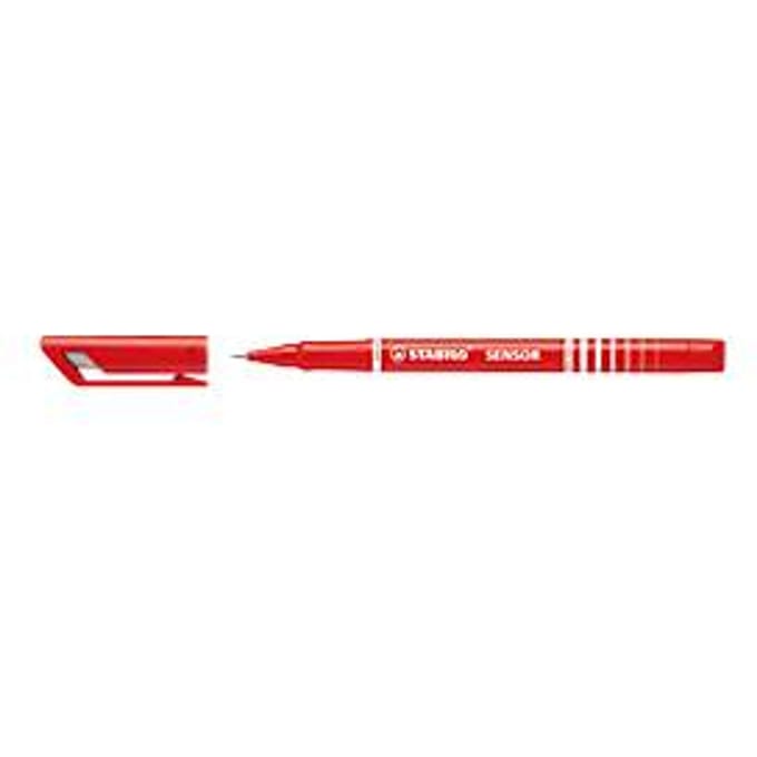 STABILO SENSOR - Fineliner 0,3 mm - Rood - Doos 10 stuks