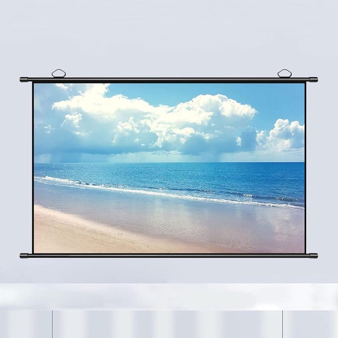 Projectiescherm - Draagbaar scherm - Thuisbioscoop - 178 graden kijkhoek - 60 inch - Wit