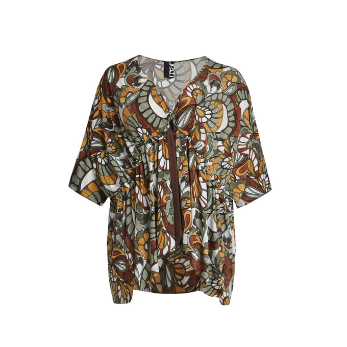Jersey Blouse met Strikdetail Dames Mat Fashion