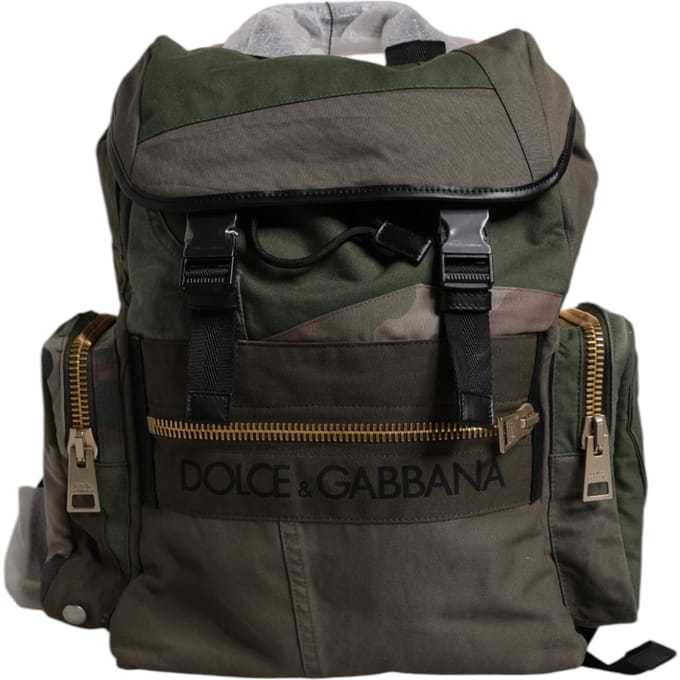 Militair Groene Patchwork Reisrugzak Tas