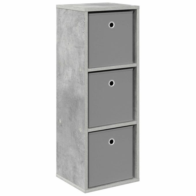 vidaXL - Dressoir - met - lade - Beton - Grijs - 30,5 - x - 27 - x - 84,5 - cm