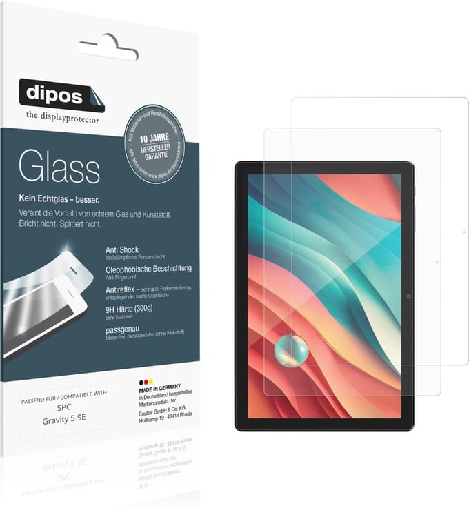 dipos – 2x Matte Pantserfolie geschikt voor SPC Gravity 5 SE | 9H Screenprotector