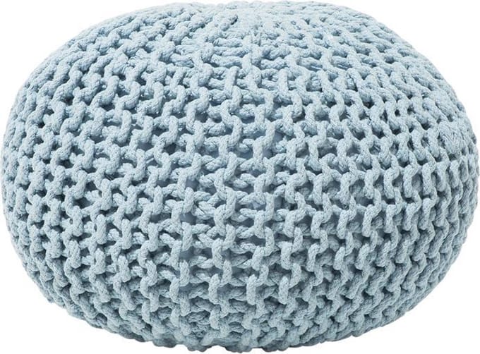 CONRAD - Poef - Lichtblauw - 40 cm - Katoen