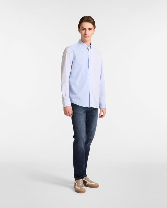 blauw man shirt