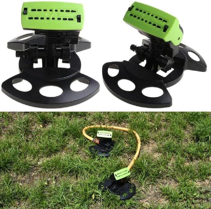 Gazon Sproeier - Watersproeier Irrigatie - Gazon Bewatering - Uniform Regenpatroon - 16 Gaten - Groen