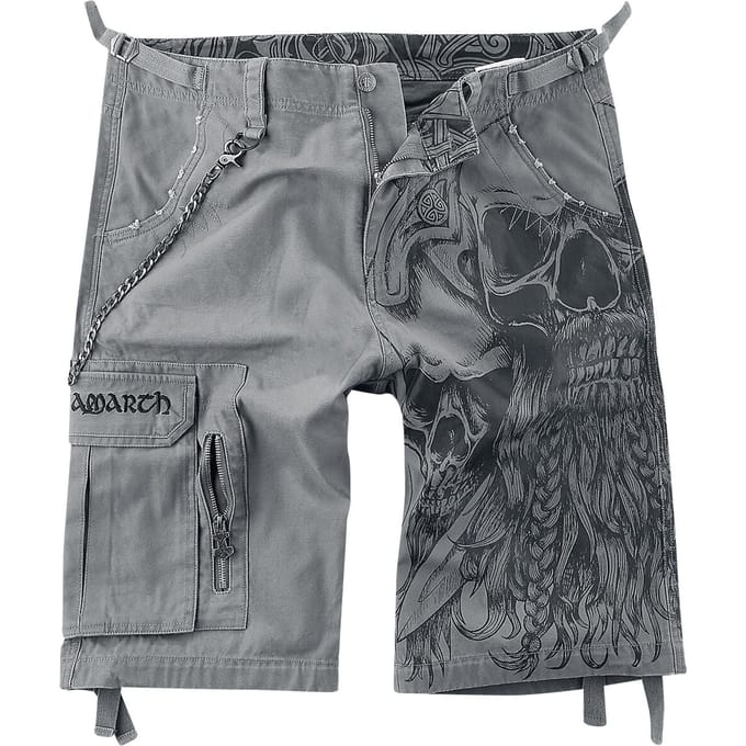 Amon Amarth Shorts - M tot 3XL - voor Mannen - grijs