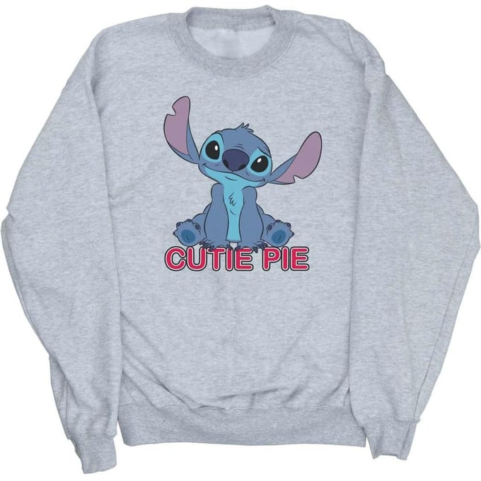Disney Meisjes Lilo en Stitch Cutie Pie Sweatshirt (Sportgrijs)