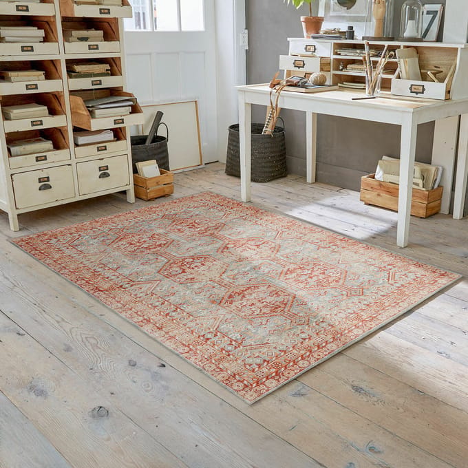 LOBERON Vloerkleed Incantaro rood/blauw
