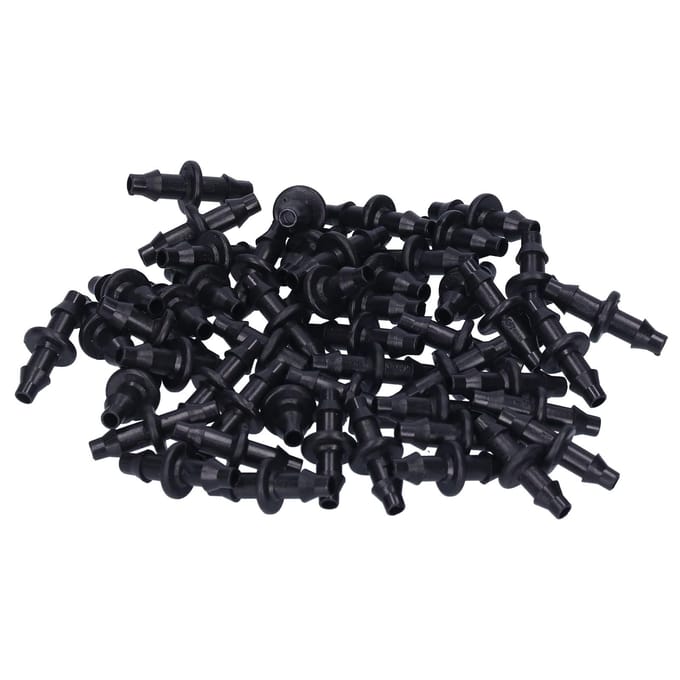 100 STUKS 4 7 2-Weg Connector Druppelirrigatie Connector Fitting Tuinirrigatie Accessoires black