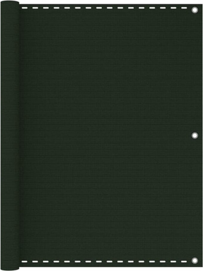 vidaXL - Balkonscherm - 120x300 - cm - HDPE - donkergroen