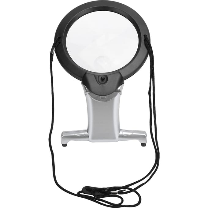 26X Dubbele LED Leesloep Handheld Nekdragen Multifunctionele Tafel Werkende Vergrootglas