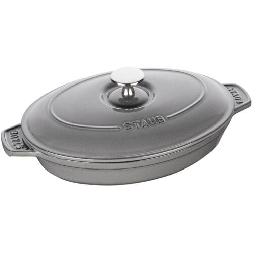 STAUB SPECIALITIES - Bakvorm met deksel - ovaal - 230mm - Gietijzer - Grafietgrijs