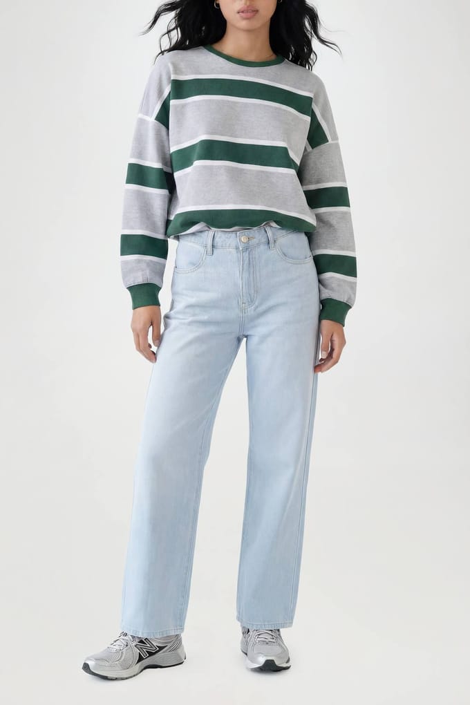 boohoo Dames Basics Hoge Taille Rechte Pijpen Jeans | Super Pale Wash | Maat: 6/32L