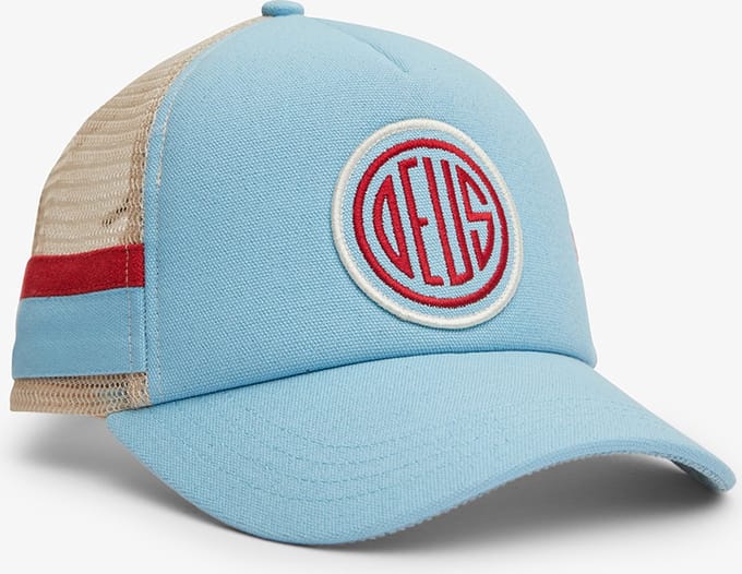 DEUS Woven Pill Trucker Sky Blue - One Size - Trucker Cap - Pet Heren - Pet Dames