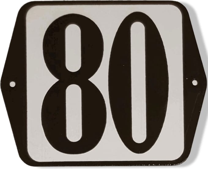 Huisnummer standaard nummer 80