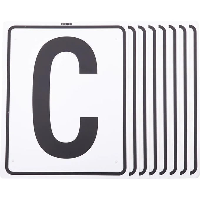 Premiere Manegeletters - Set/8 - 20x25 cm - Wit