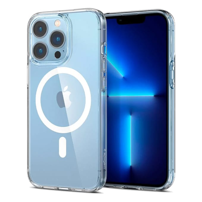 Spigen Ultra Hybrid iPhone 13 Pro Hoesje Geschikt voor MagSafe Transparant/Wit