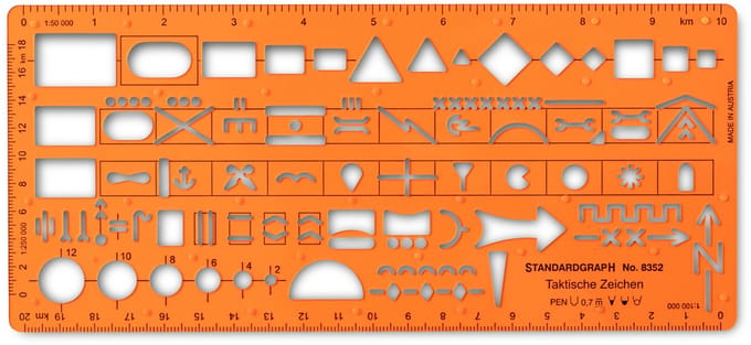 Sjabloon Standardgraph tactische troepen- formaties - SG-8352