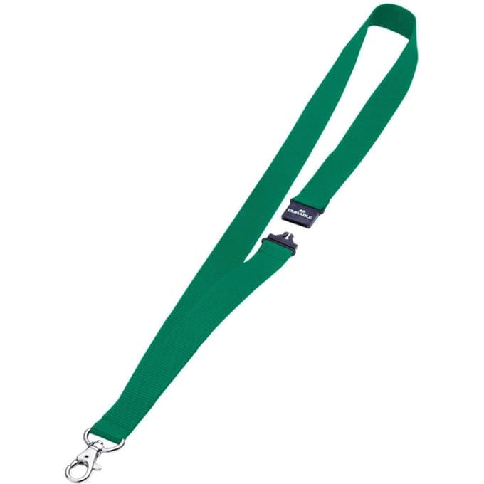 Textielkoord Durable 8137 met karabijnhaak groen