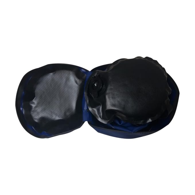 PVC drukdouche met voetpomp Lichtgewicht buiten opblaasbare douche druk douche waterzak blauw