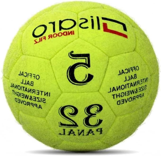 Zaalvoetbal Maat 5 - Indoor voetbal Viltbal - Voetbal training - Engelse vilt constructie - Maat 5 - Geel/zwart