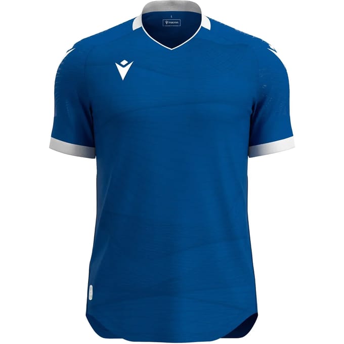 Macron Wyvern Eco Shirt Korte Mouw Heren - Royal / Wit | Maat: 3XL