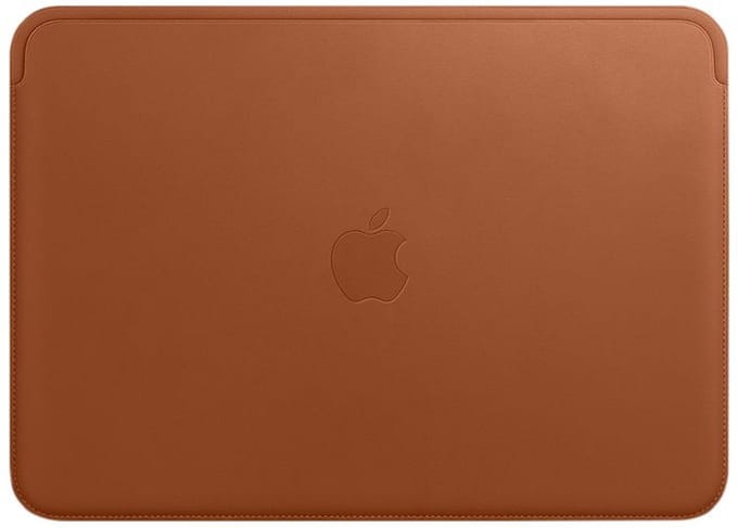 Apple echt lederen Sleeve voor de MacBook 12 inch - Macbook case - 12 inch laptop sleeve – Bruin