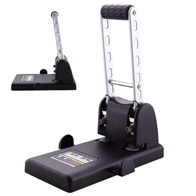 2-gaats perforator Heavy Duty Metaal Plastic 100 Vel Verdikte Kantoor Perforator black