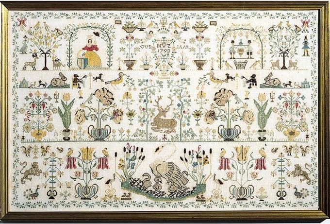 Permin Merklap Dutch Beauty borduurpakket - Compleet met linnen borduurstof