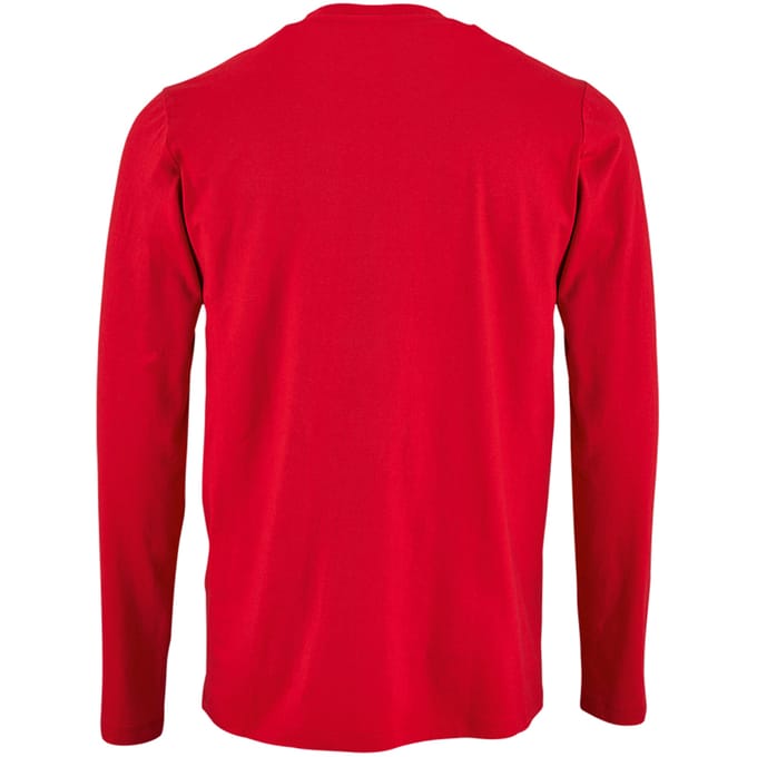 SOLS Heren Keizerlijk T-Shirt met lange mouwen (Rood)