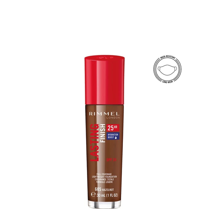 Rimmel London Lasting Finish 25H With Comfort Serum Foundation - Hazelnut